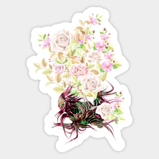 White Roses Sticker